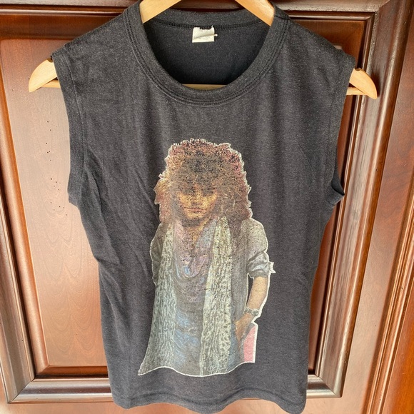 Vintage 80’s Bon Jovi Portrait Graphic Sleeveless Band Tee Shirt made in U.S.A. - Picture 1 of 5